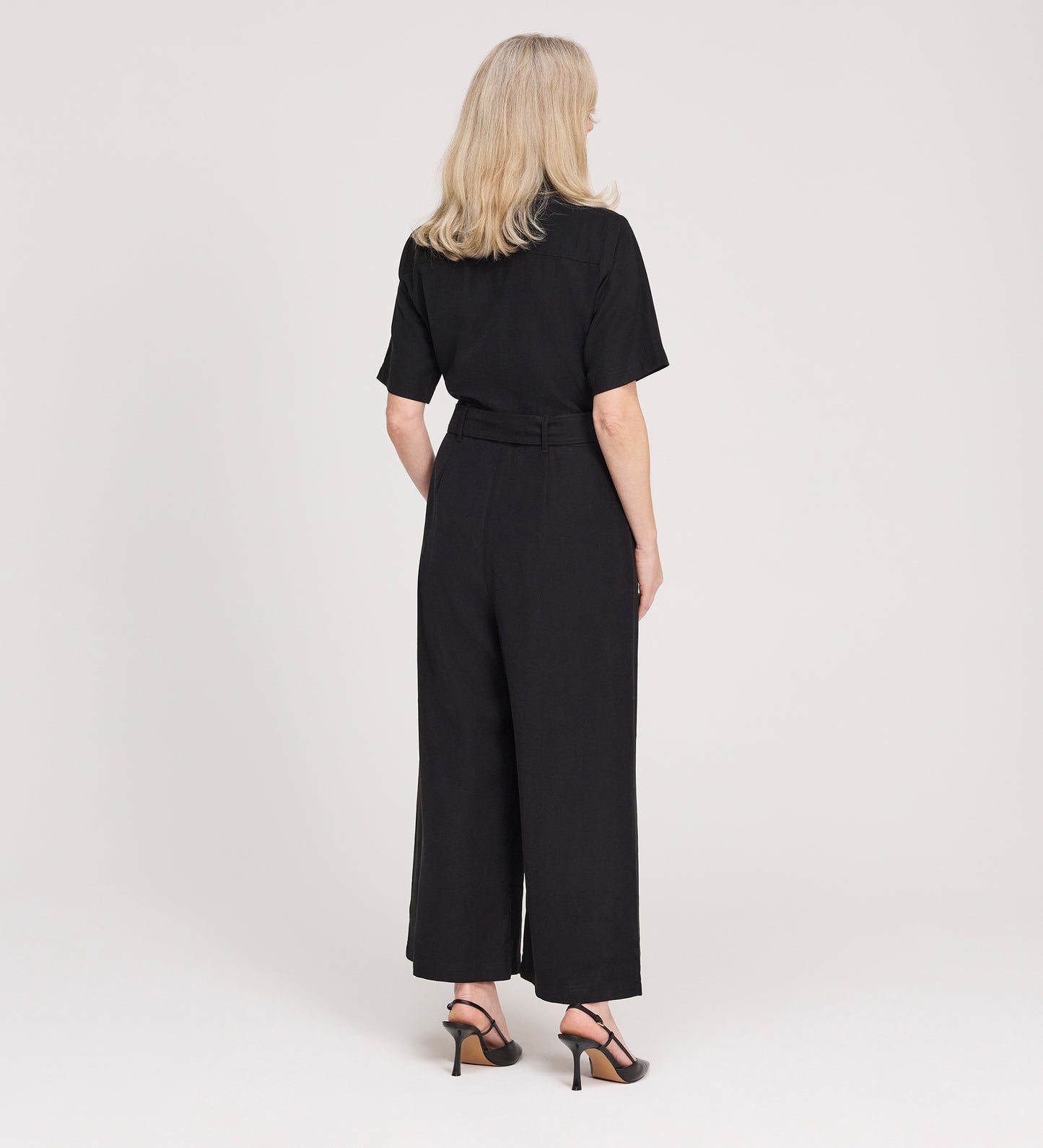 Marie Black Cupro Jumpsuit