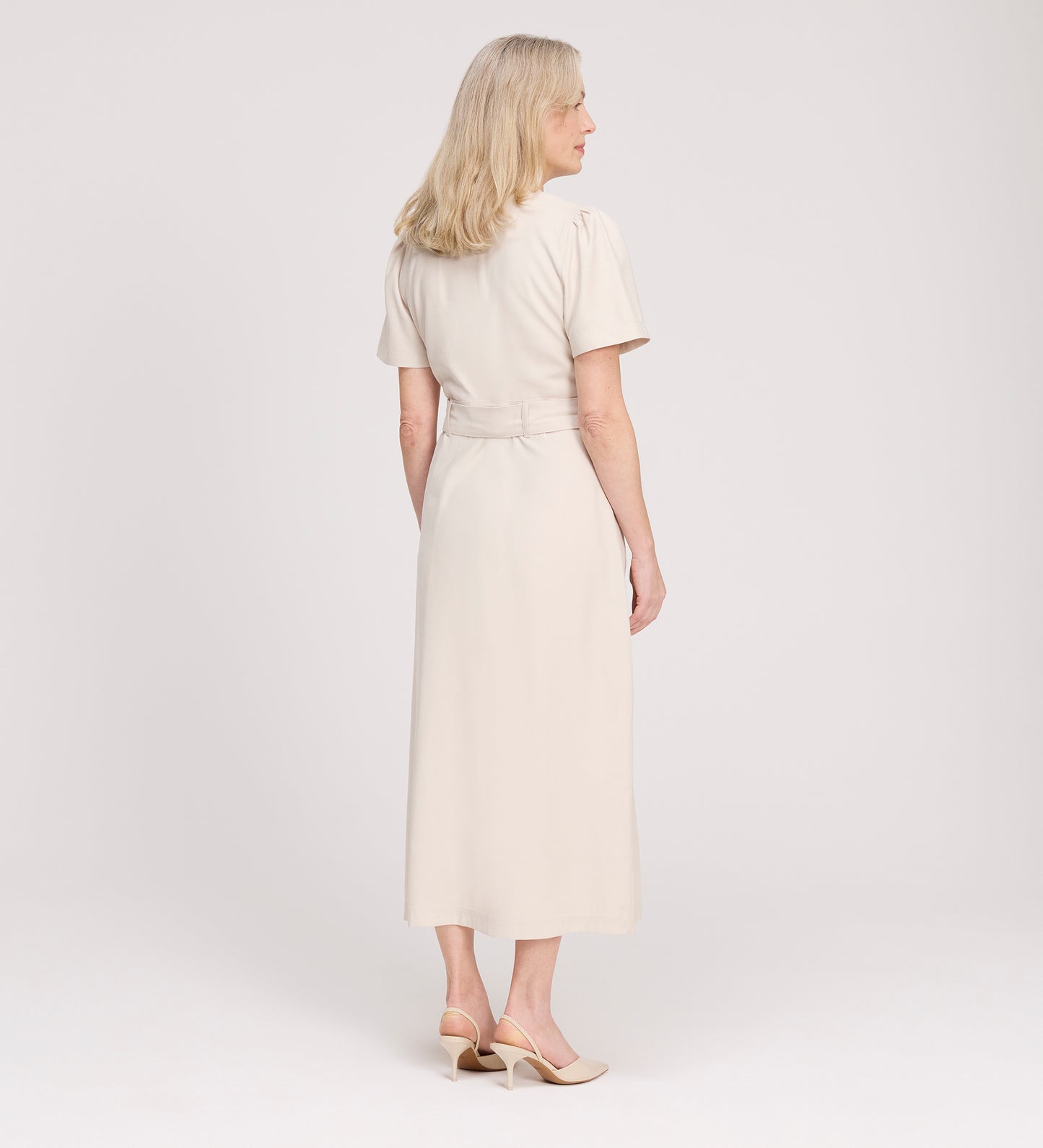 Priscilla Stone Cupro Midi Dress