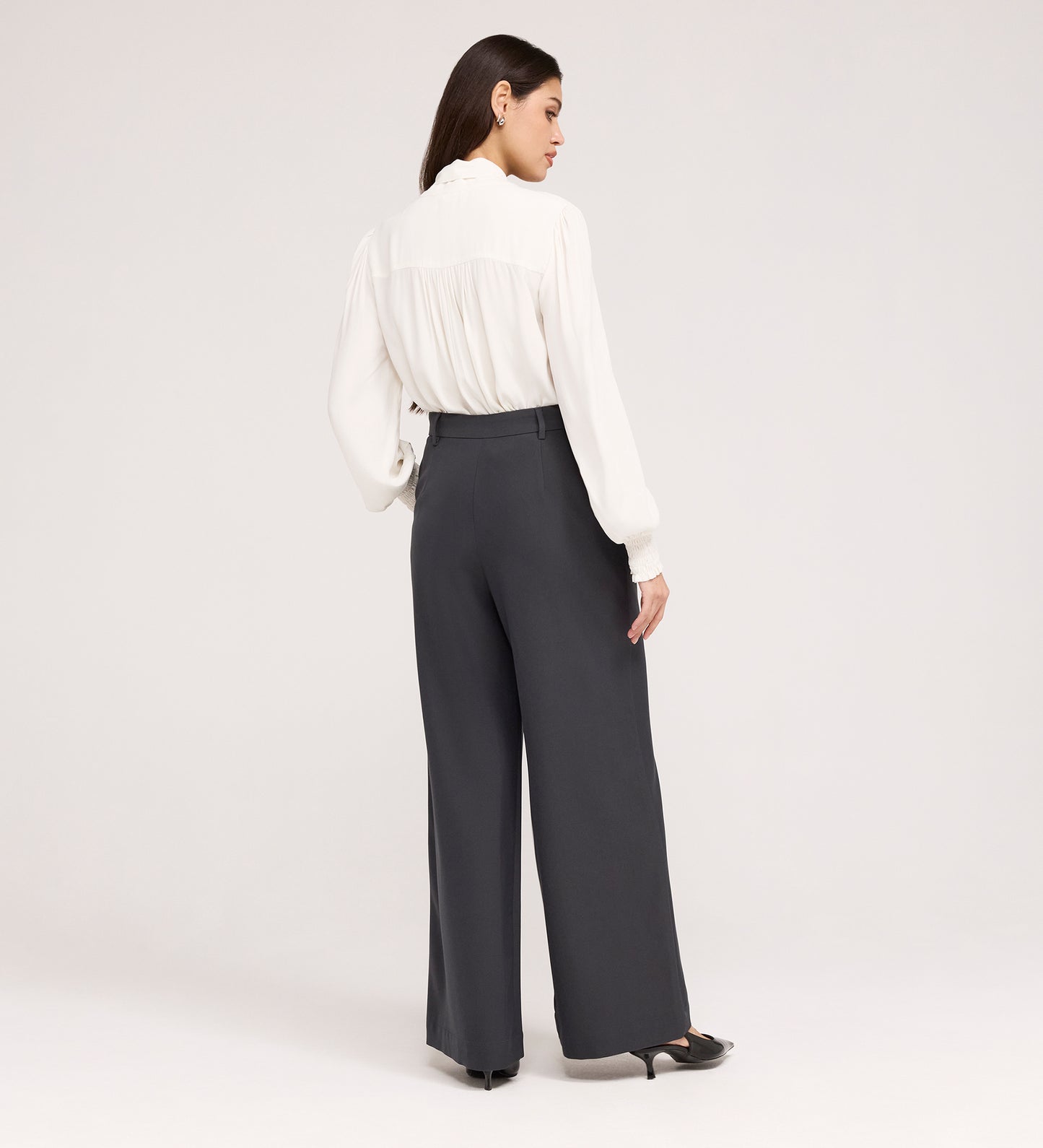 Addie Charcoal Wide Leg Trousers
