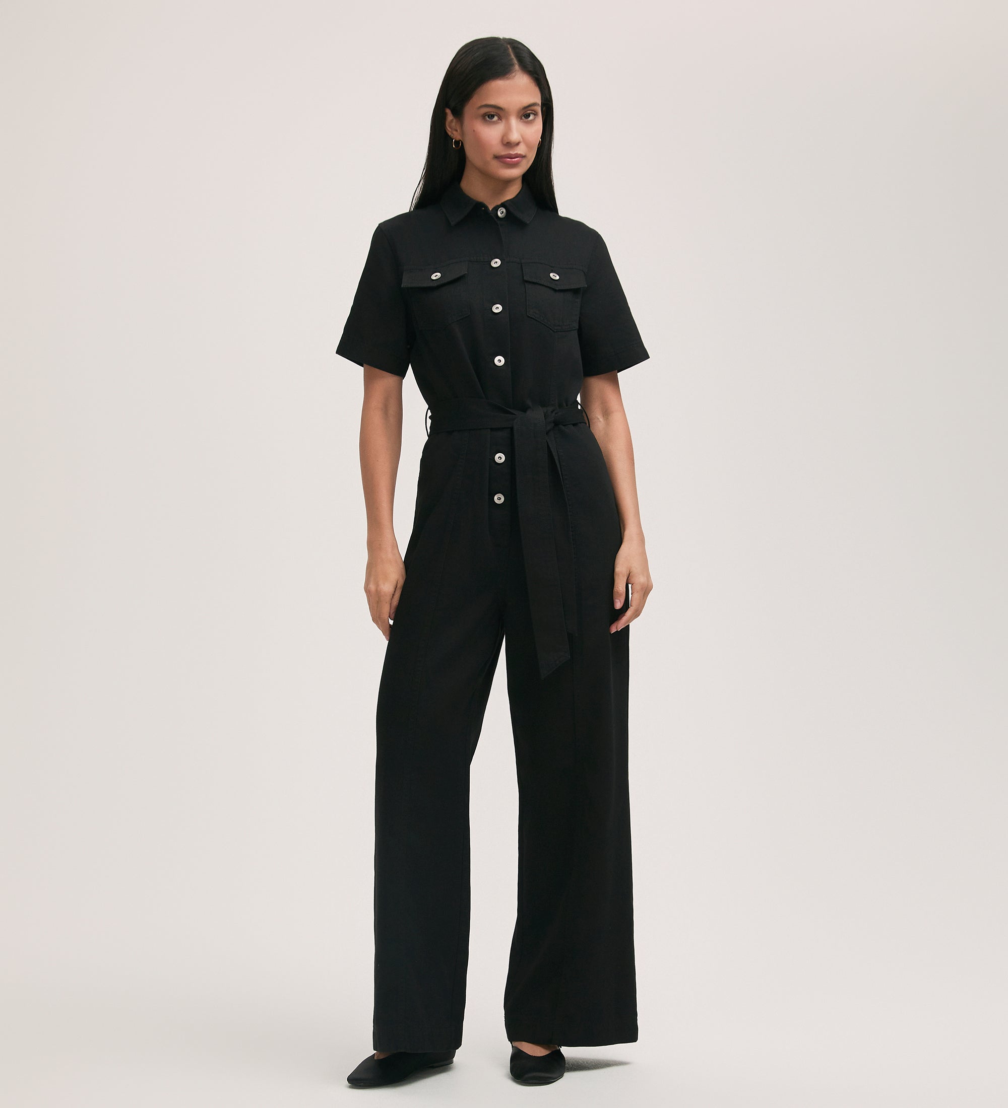 Alice Black Denim Jumpsuit – Finery London