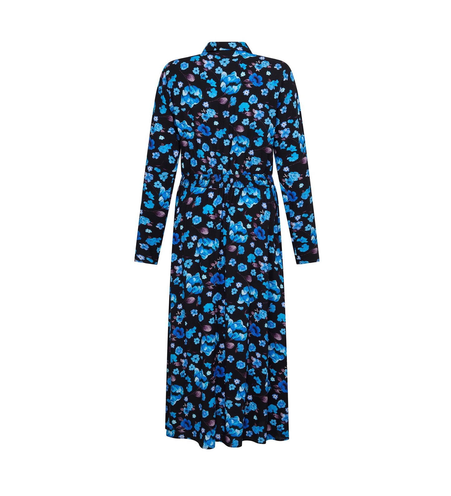 Cassie Blue Floral Midi Dress LENZINGâ„¢ ECOVEROâ„¢