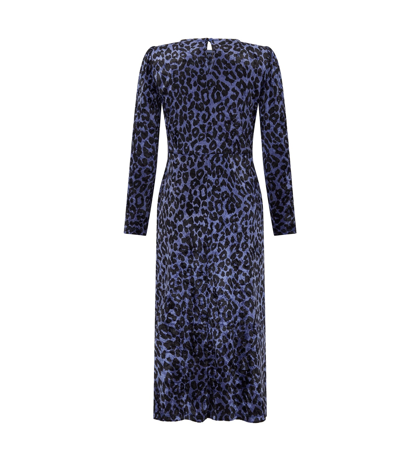 Abel Blue Leopard Velvet Dress