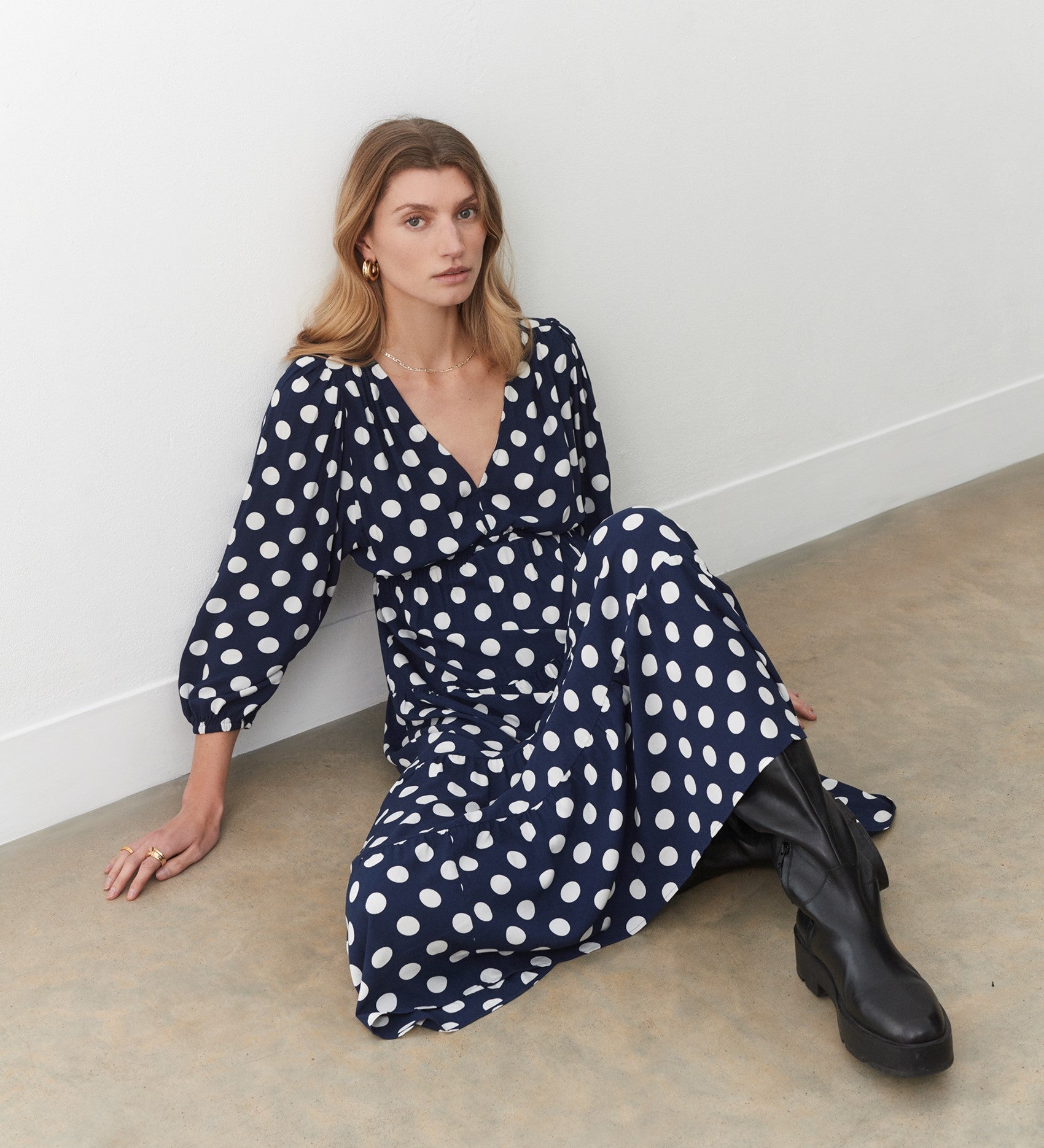 Maxi Dress Warehouse Mixed Polka Dot Dress Warehouse Mixed Polka