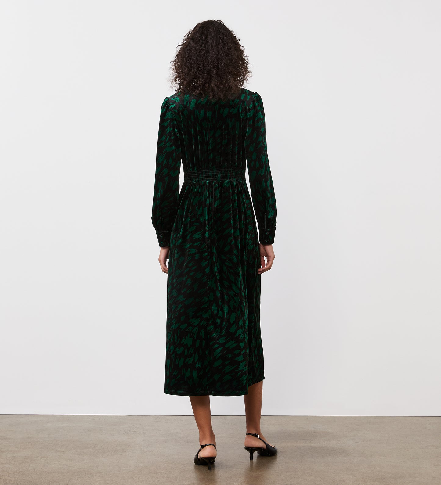 Layla Green Animal Velvet Midi Dress