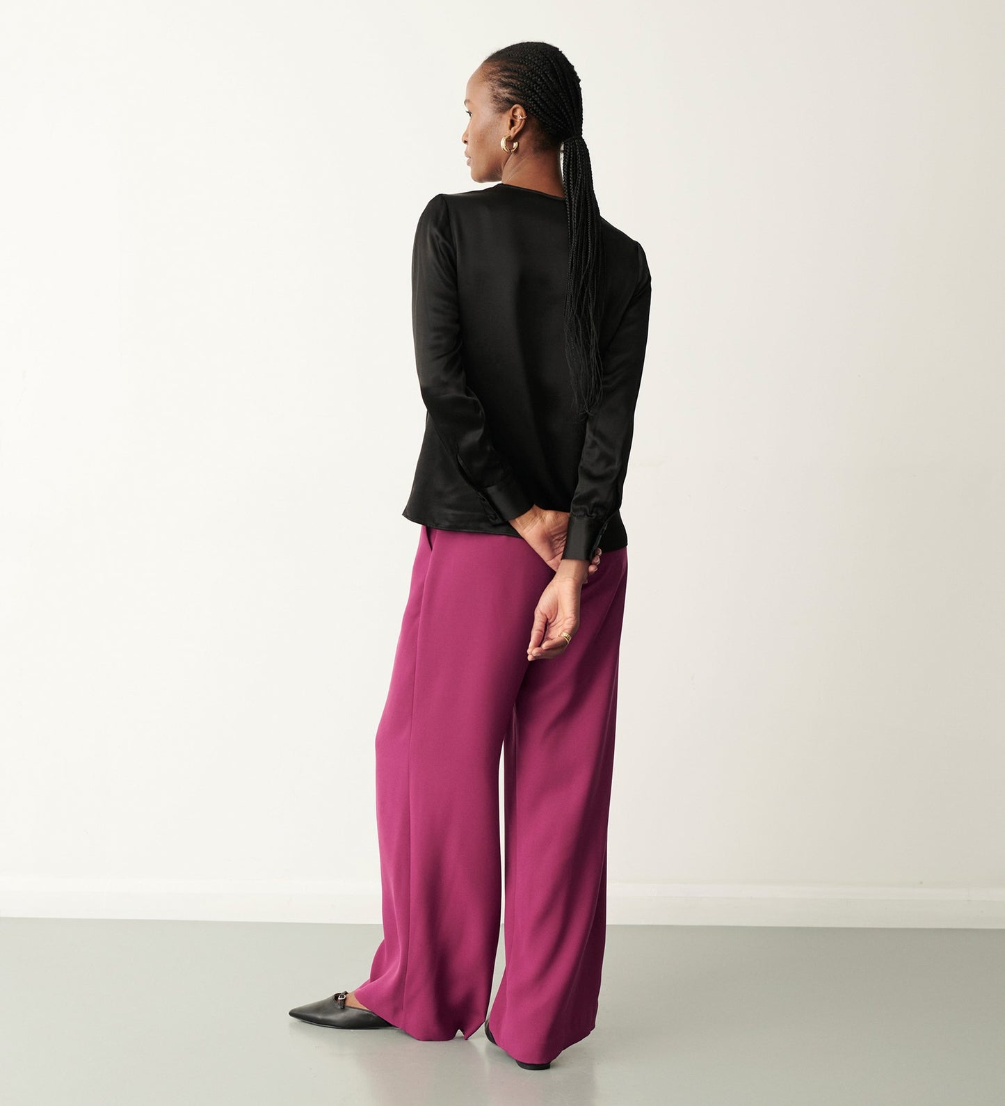 Jeanne Pink Wide Leg Trousers