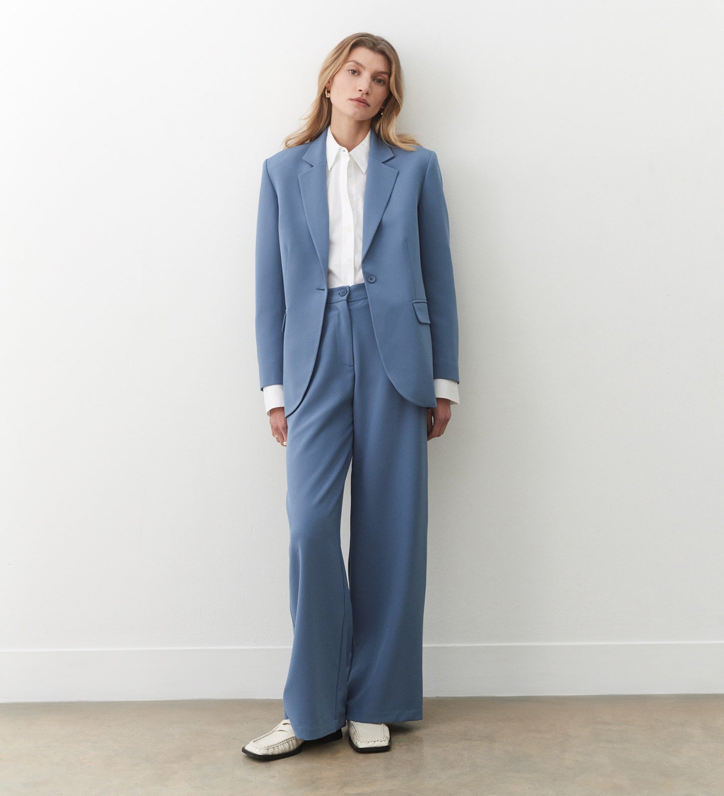 Kaden Blue Wide Leg Trousers