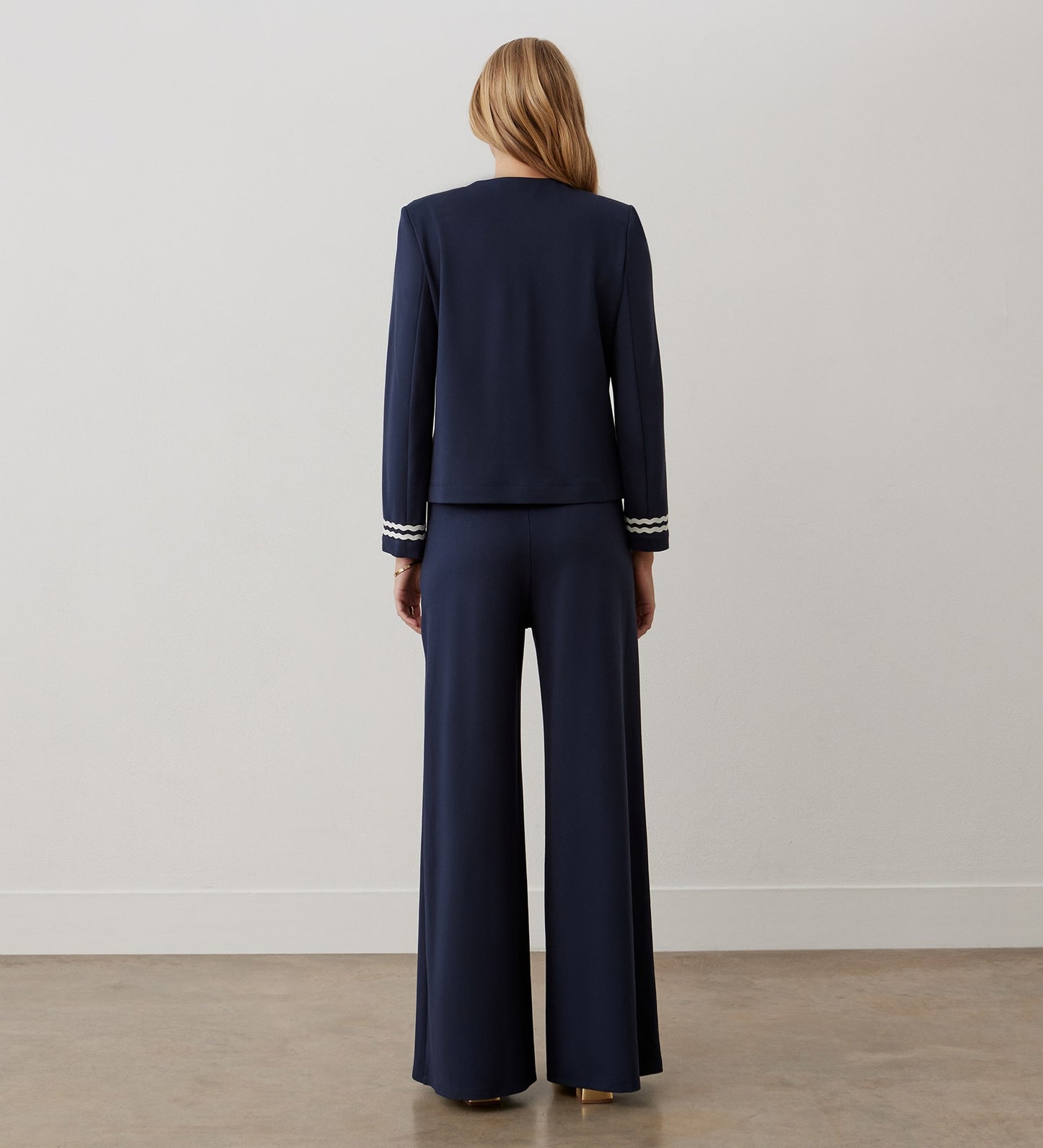 Matilda Navy Ponte Jersey Trousers