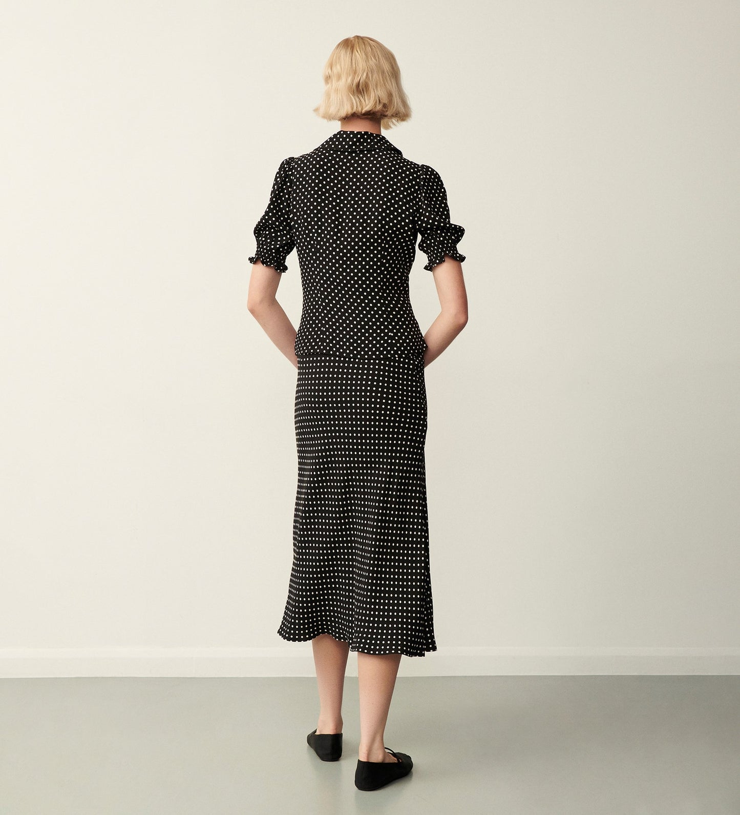 Fiona Black Polka Dot Blouse