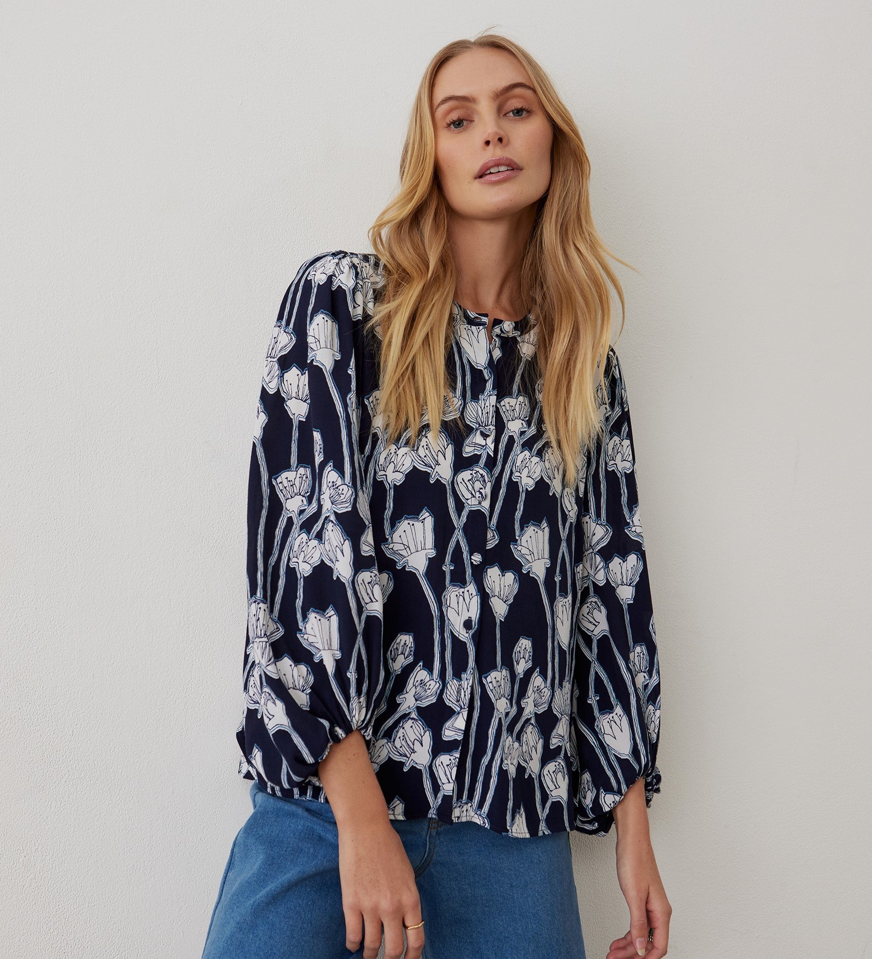 Smocked Flowy Top Free People Blouse - Smocked Embroidered | Bloomingdale's  Free People Adella Dress, image size:1700x1870