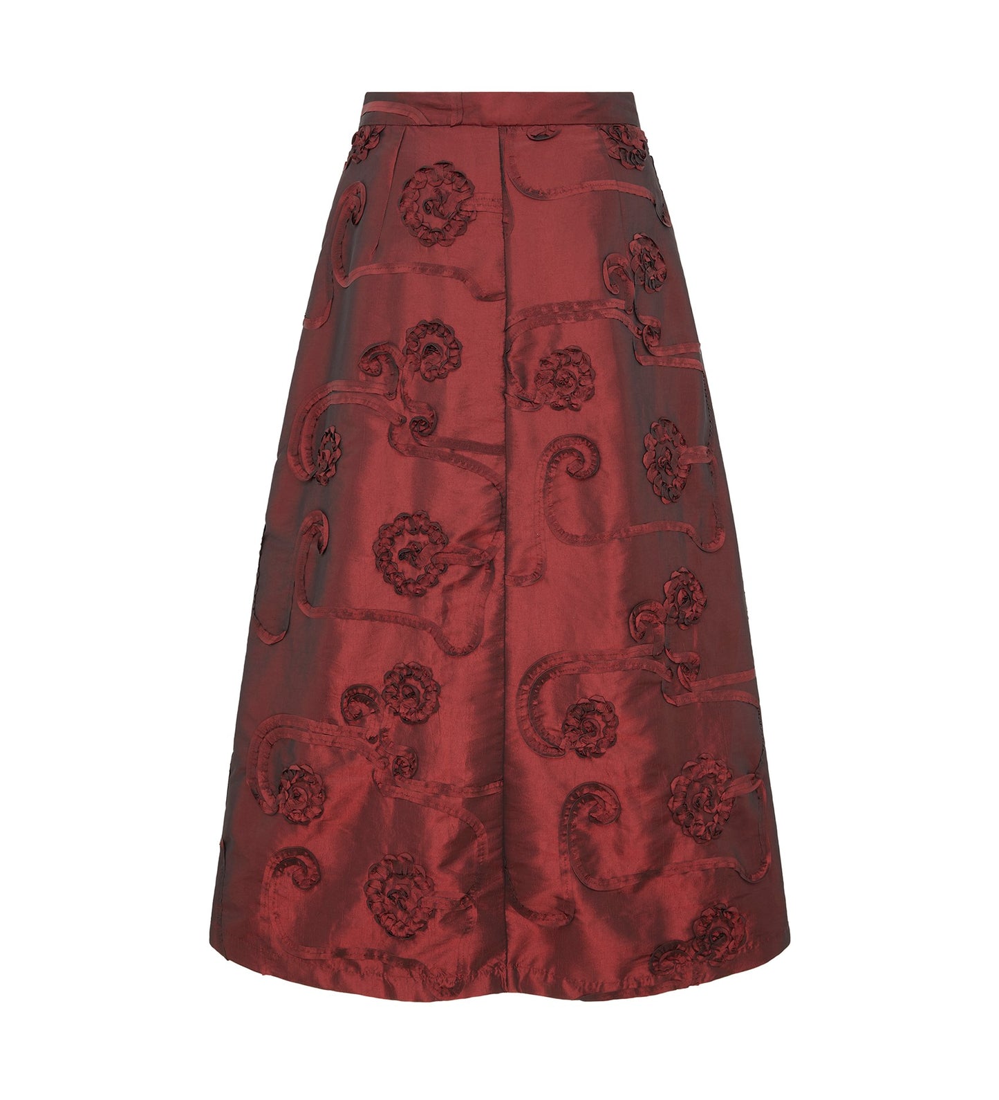 Naia Red Taffeta Skirt