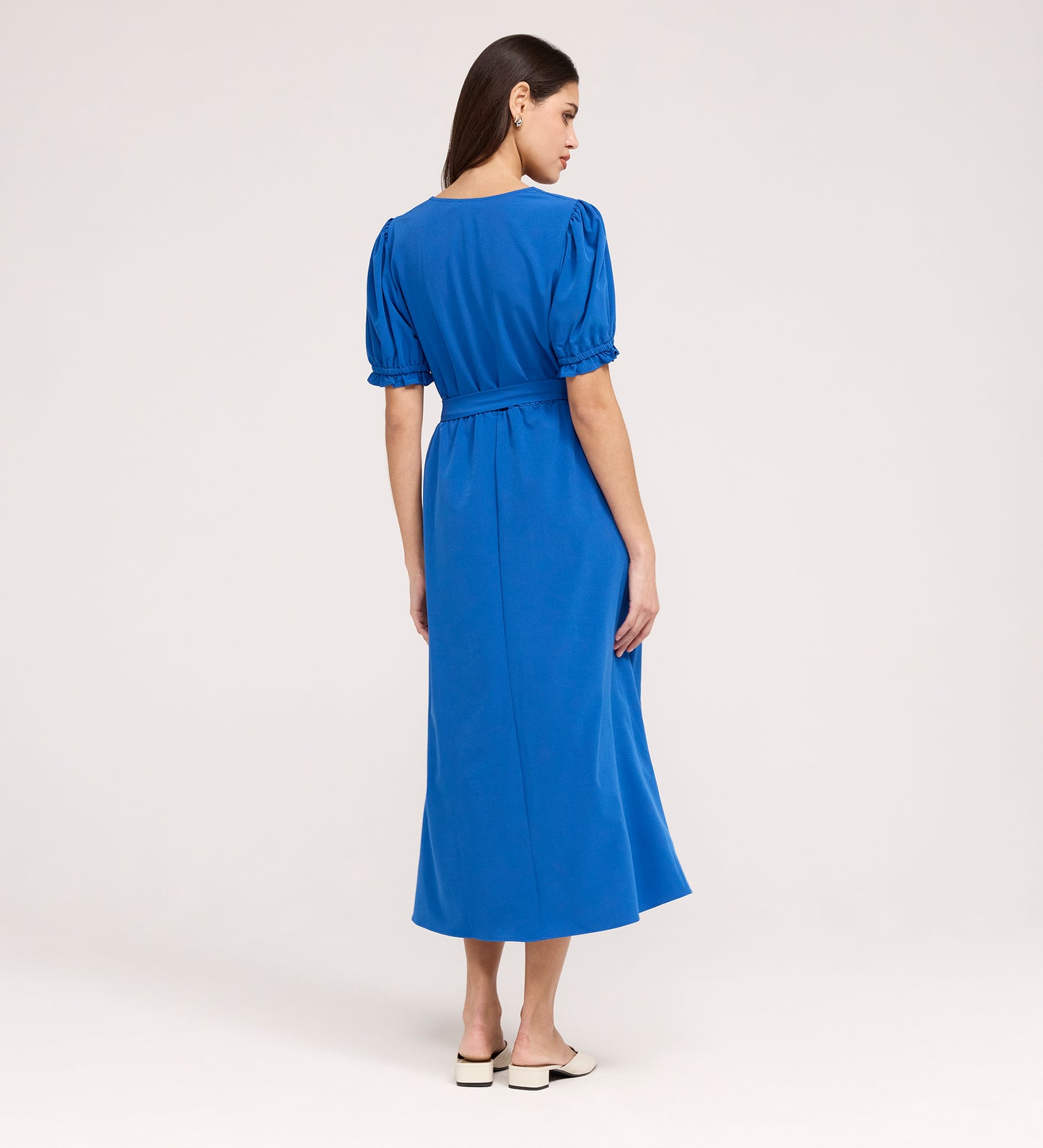 Everleigh Cobalt Crepe Midi Dress