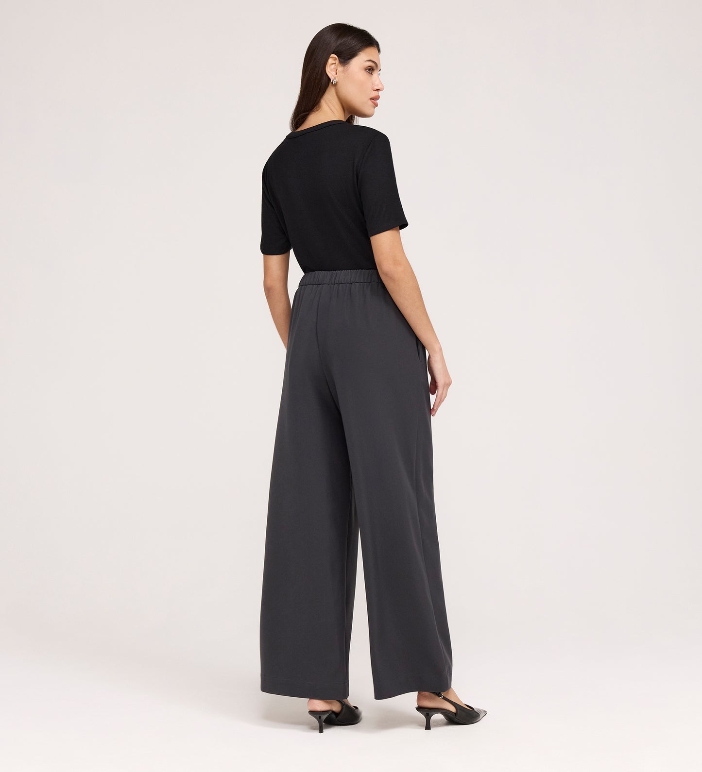 Nat Charcoal Wide Leg Trousers