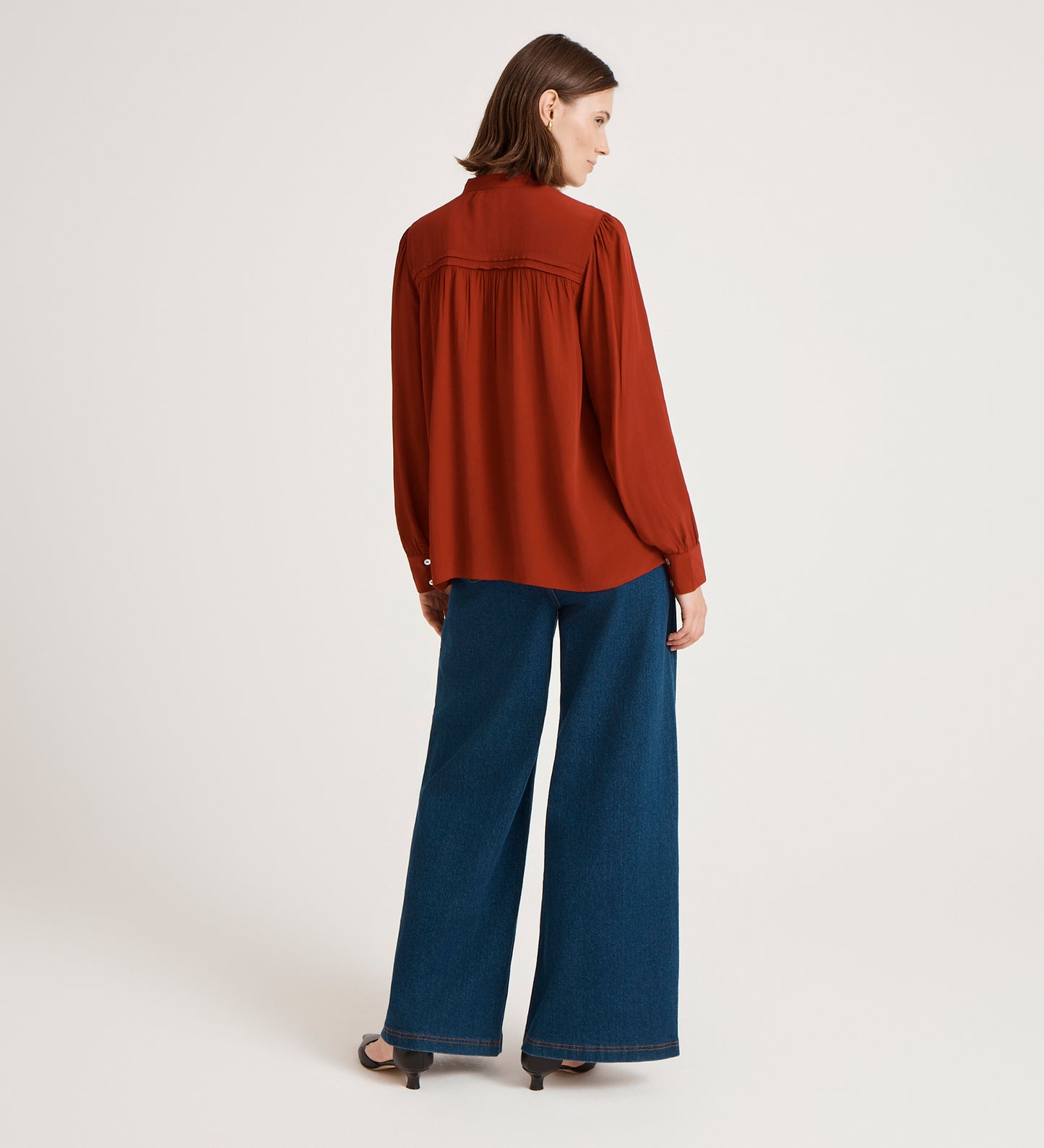 Andrea Red Crepe Blouse