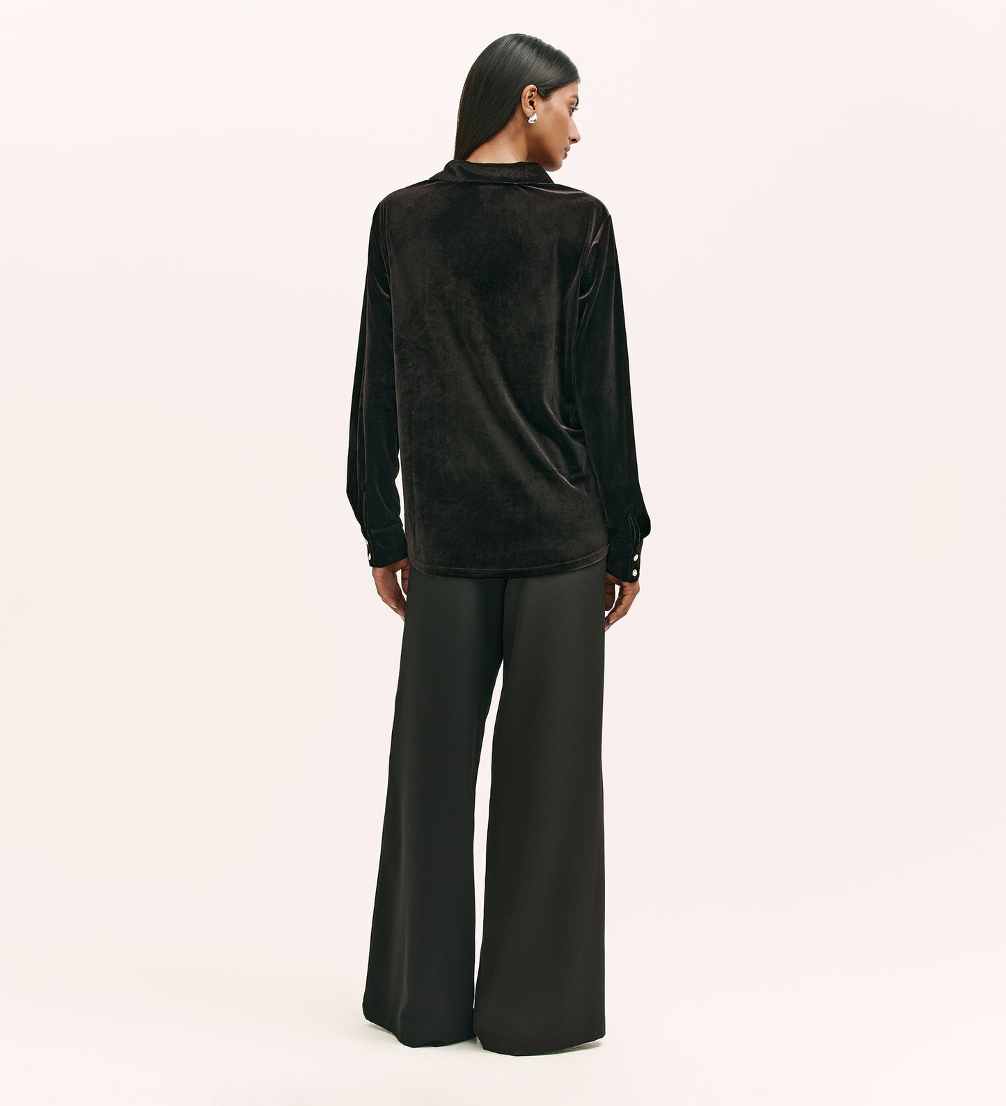Sayge Black Velvet Shirt