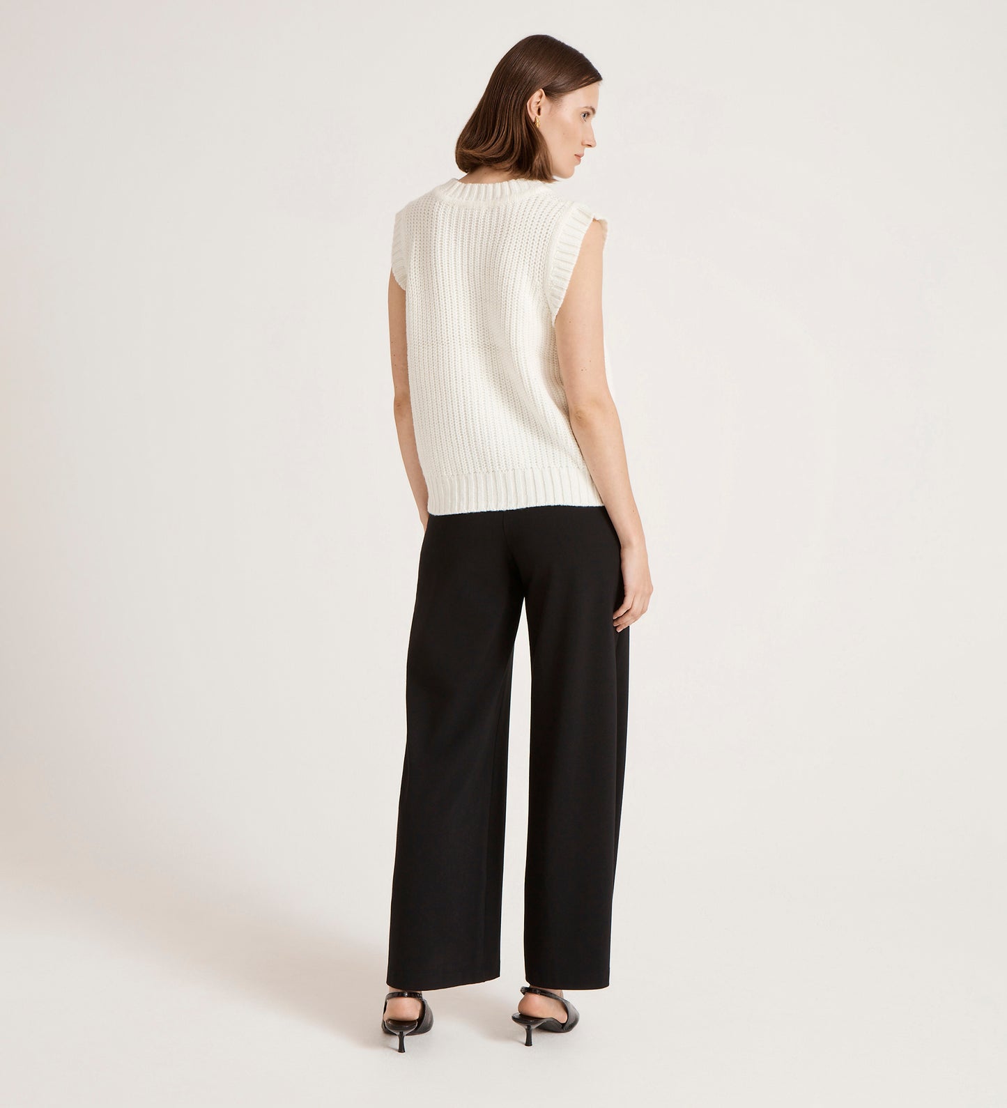 Janette Ivory Knitted Vest