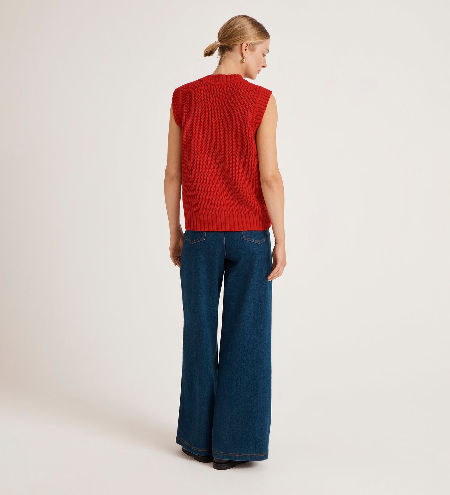 Janette Red Knitted Vest