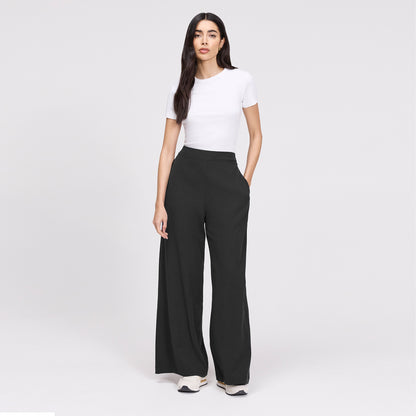 Apollo Black Wide Leg Tailored Trousers