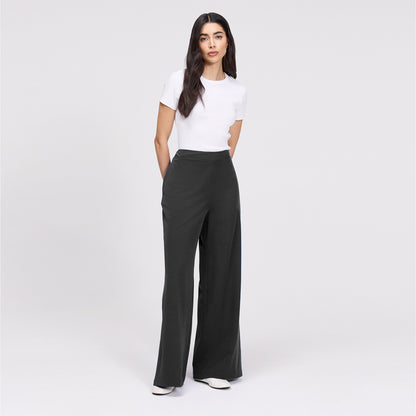 Apollo Black Wide Leg Tailored Trousers