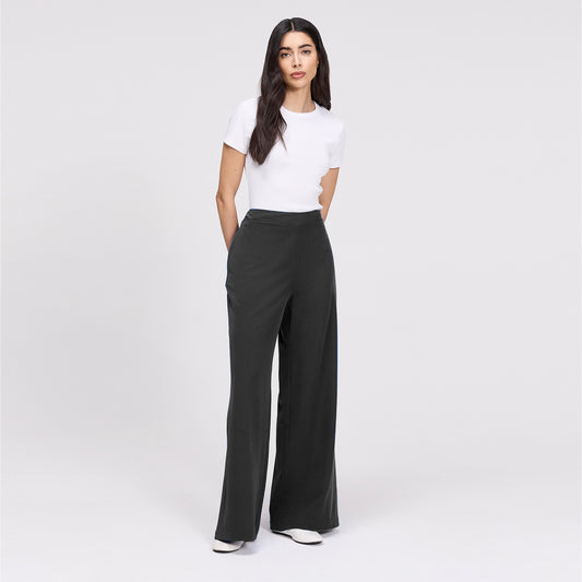 Apollo Black Wide Leg Tailored Trousers