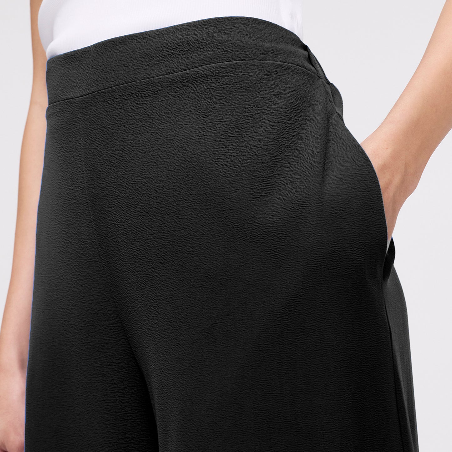 Apollo Black Wide Leg Tailored Trousers
