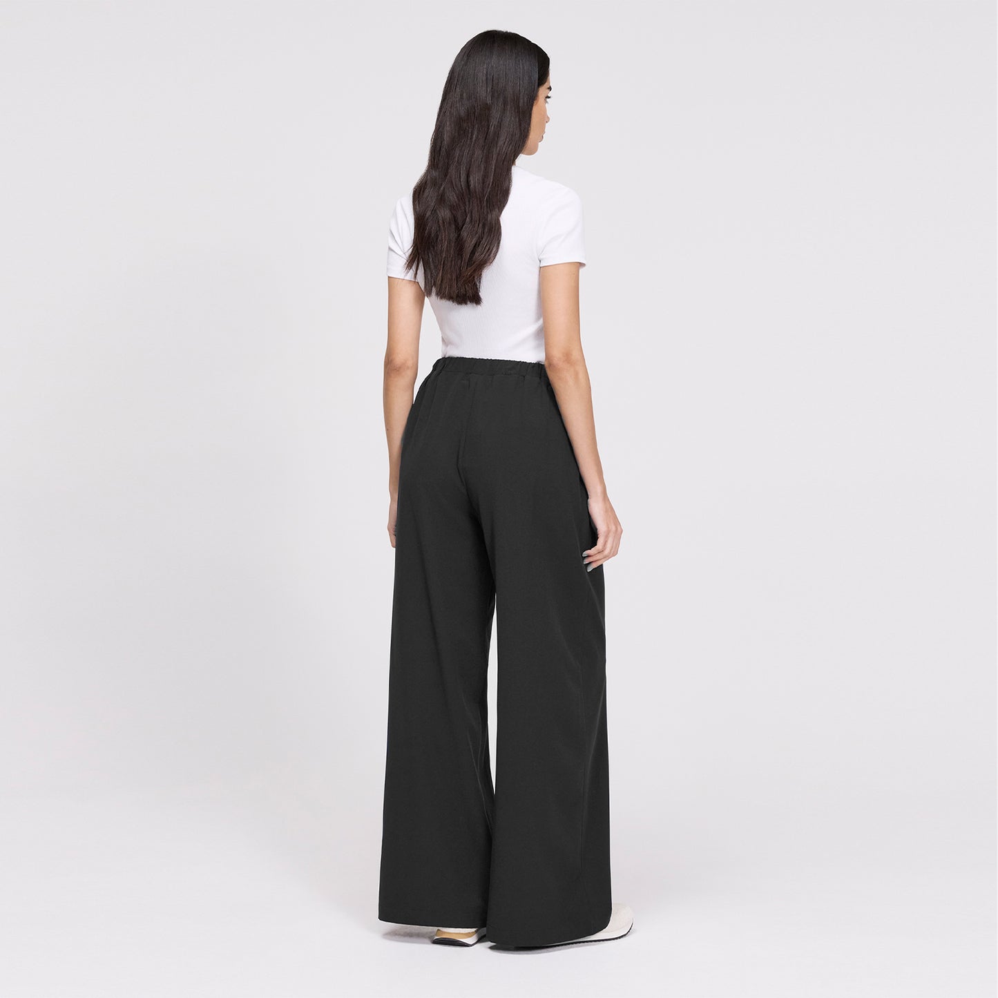 Apollo Black Wide Leg Tailored Trousers