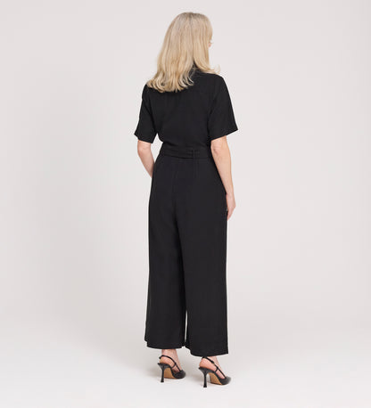 Marie Black Cupro Jumpsuit