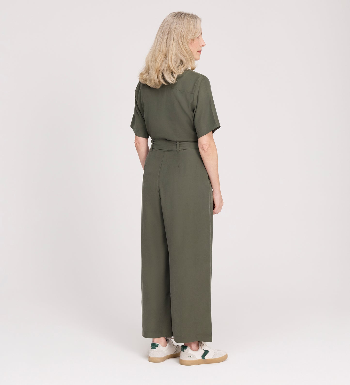 Marie Khaki Cupro Jumpsuit