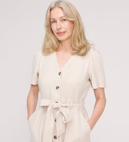 Priscilla Stone Cupro Midi Dress