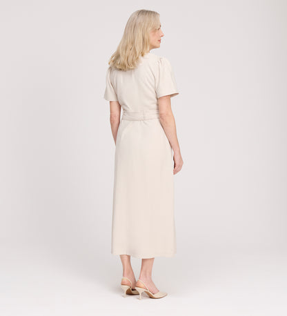 Priscilla Stone Cupro Midi Dress