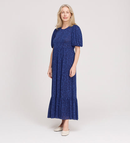 Yasmine Navy Jersey Midi Dress