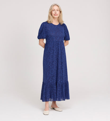 Yasmine Navy Jersey Midi Dress