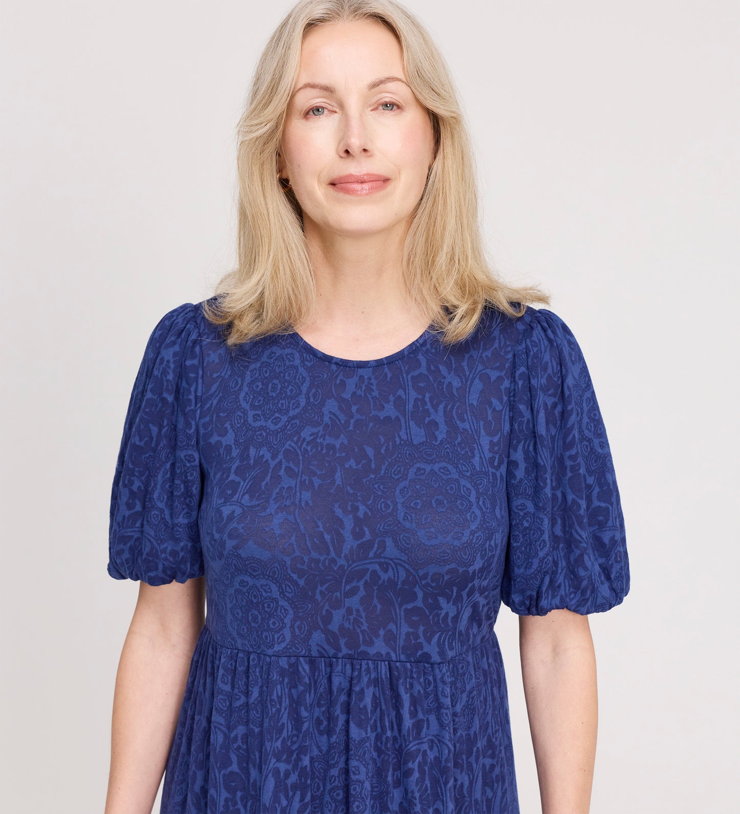 Yasmine Navy Jersey Midi Dress