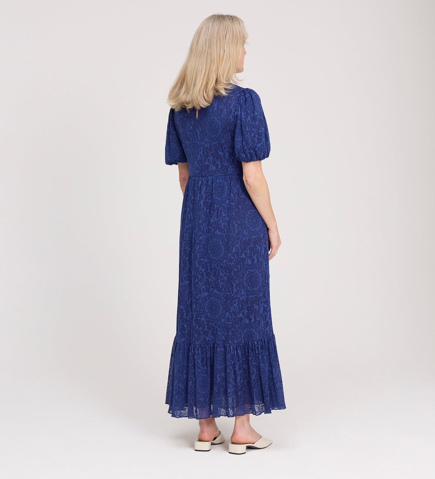 Yasmine Navy Jersey Midi Dress