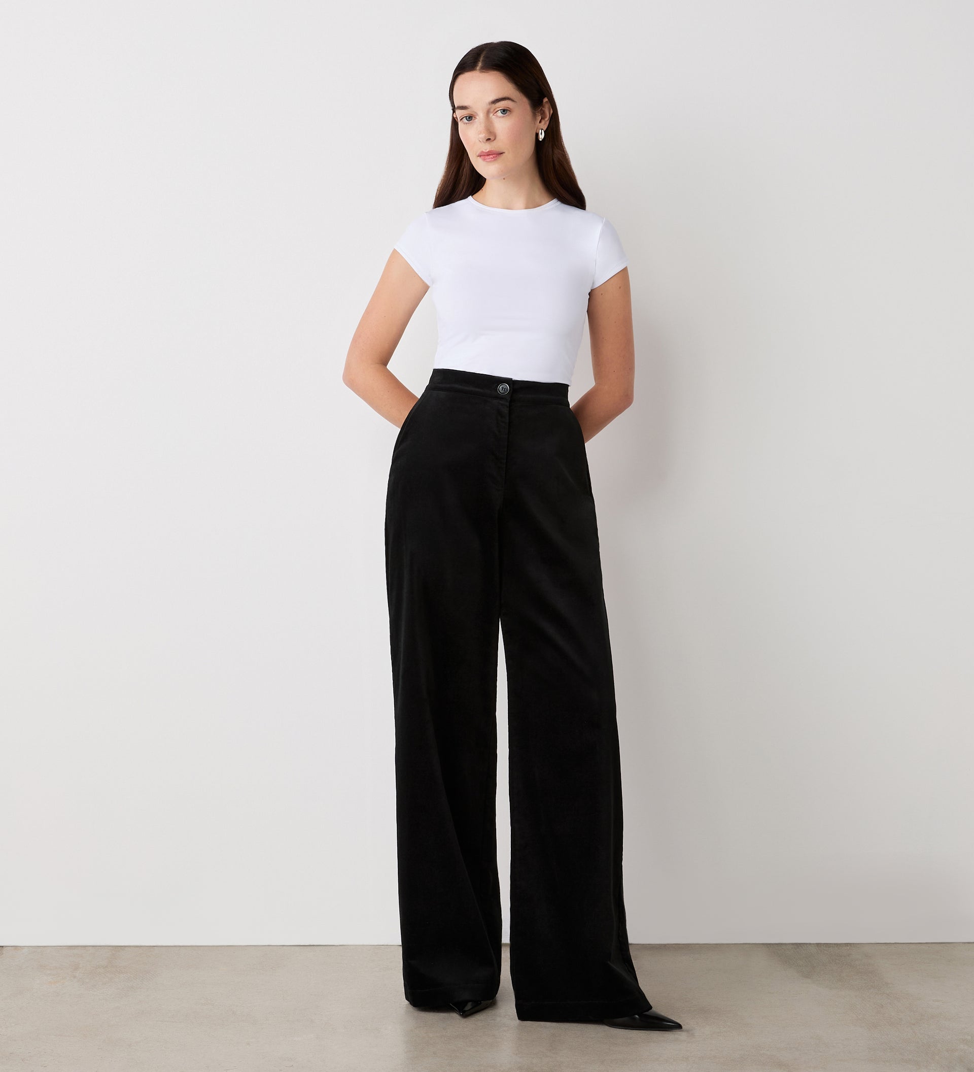 Abi Velvet Wide Leg Trousers