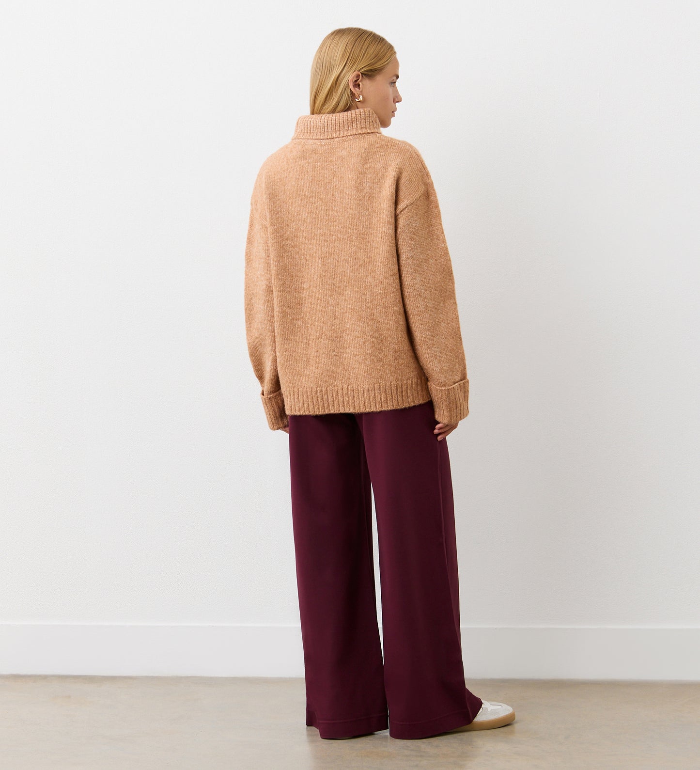Arabella Brown Ombre Knitted Roll Neck Jumper