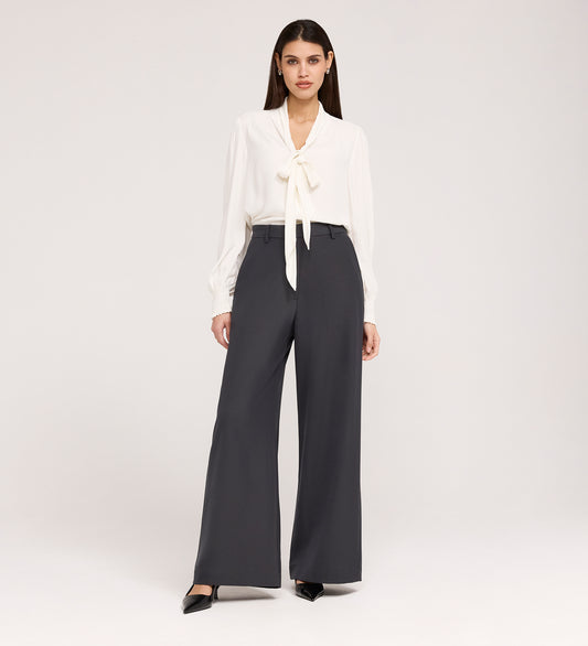 Addie Charcoal Wide Leg Trousers