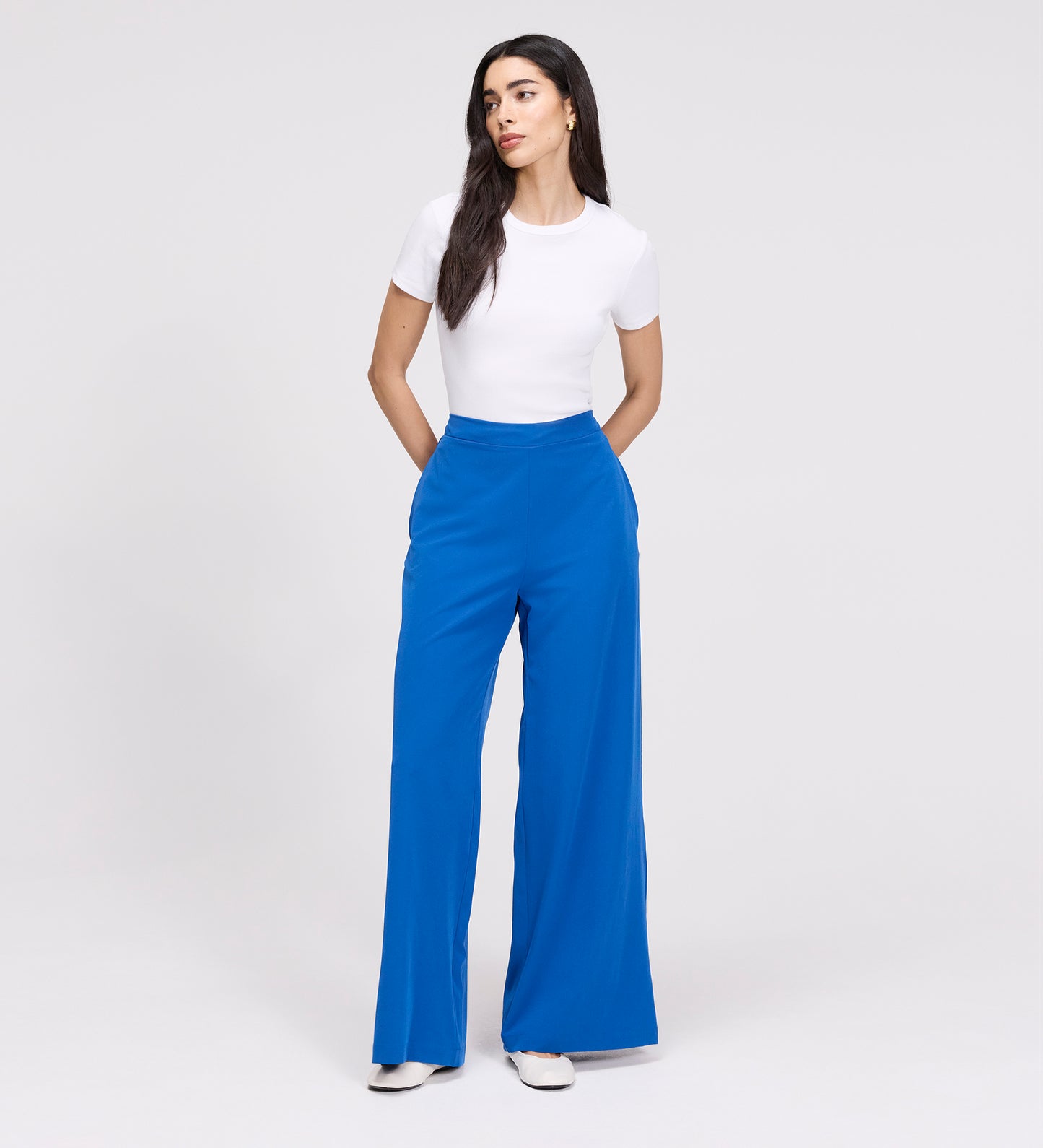 Apollo Cobalt Wide Leg Tailored Trousers