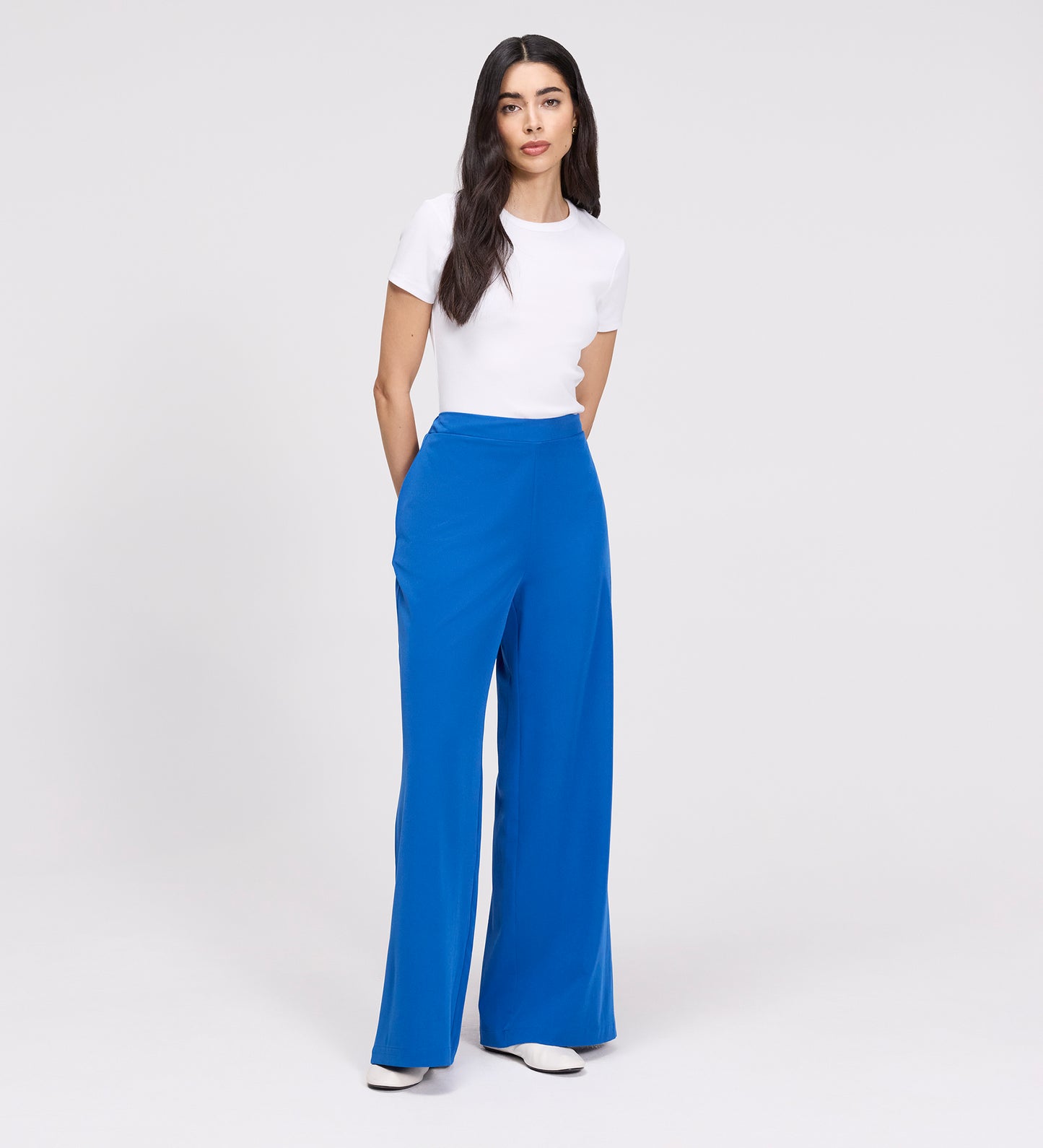 Apollo Cobalt Wide Leg Tailored Trousers