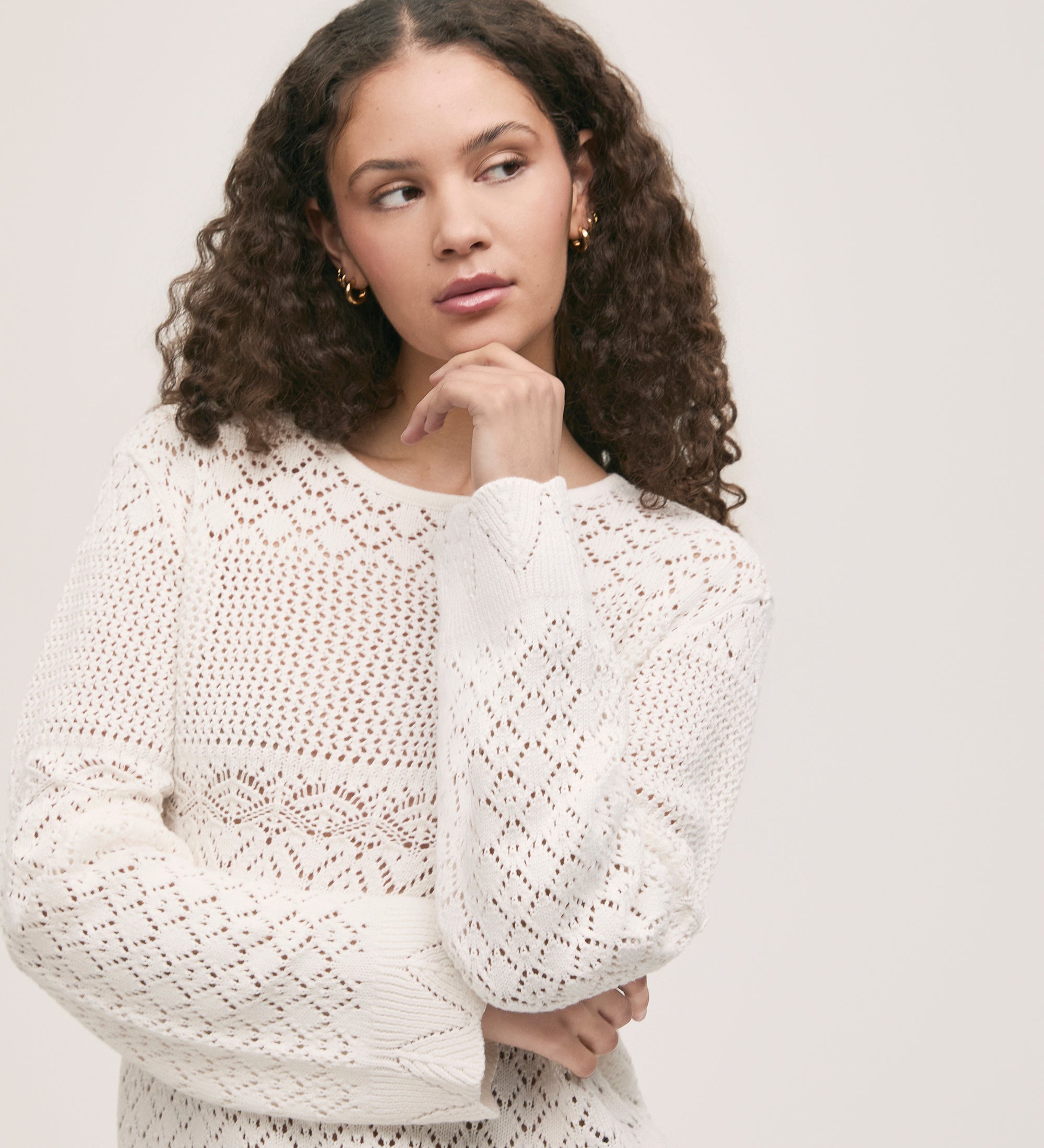 Audrenia Ivory Crochet Top – Finery London