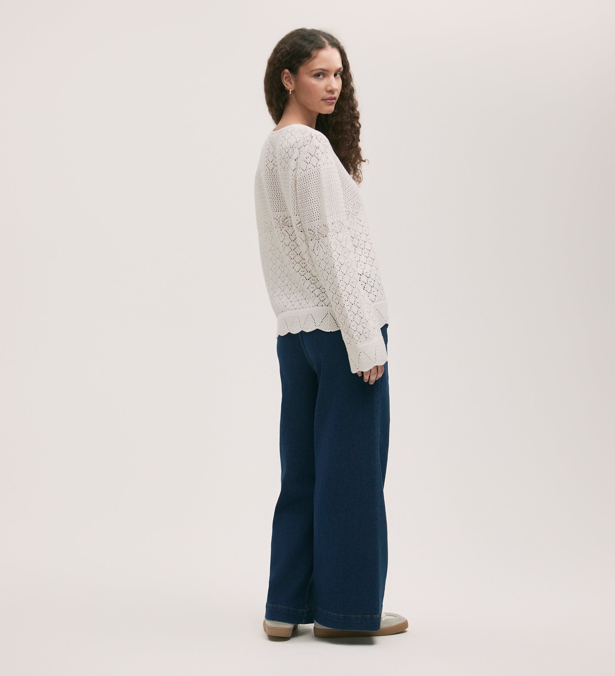 Audrenia Ivory Crochet Top – Finery London