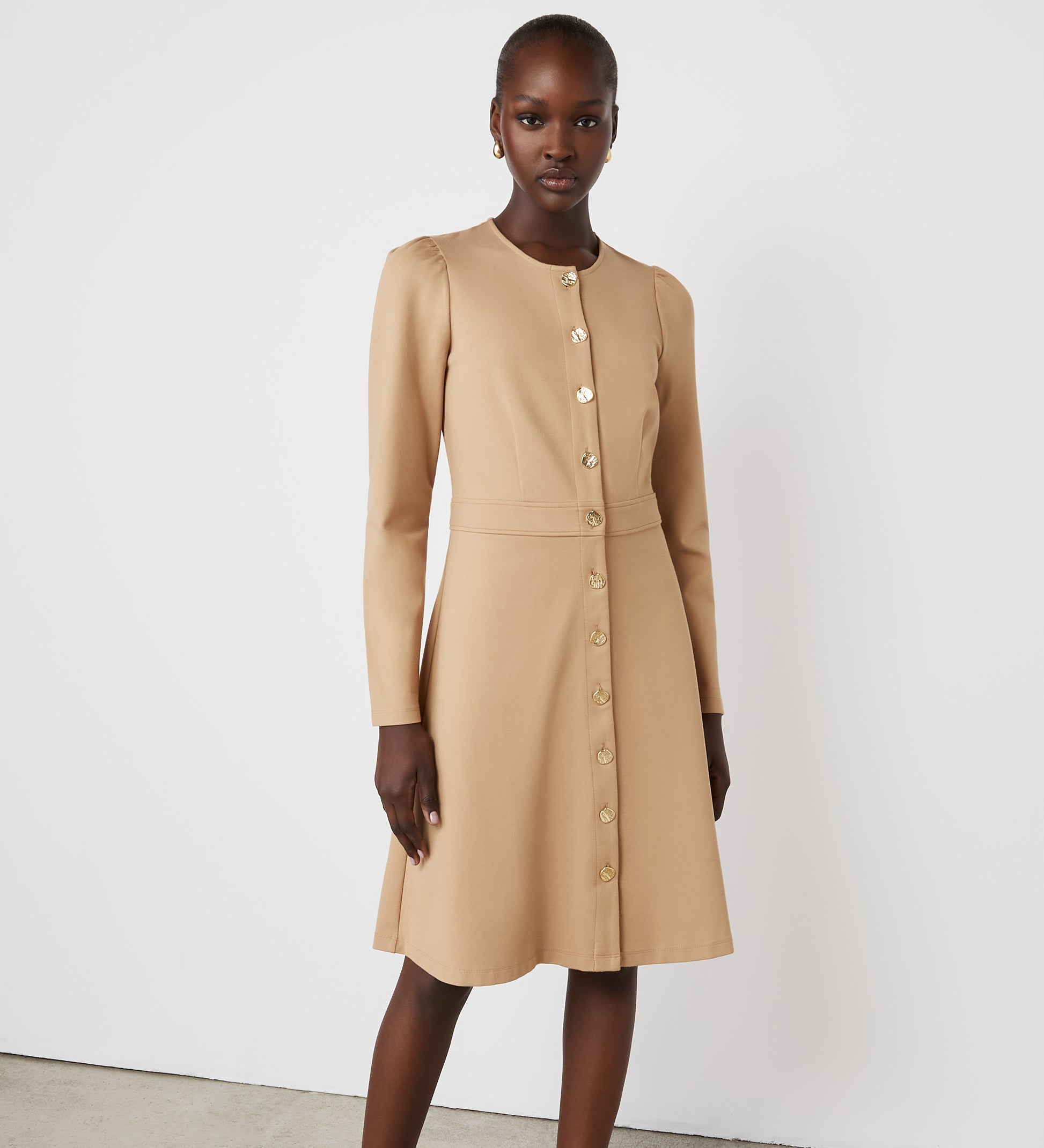 Blake Camel Ponte Jersey Midi Dress Finery London Blake Camel Ponte Jersey Midi Dress Finery London