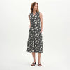 Beatrice Black Ditsy Sleeveless Midi Shirt Dress