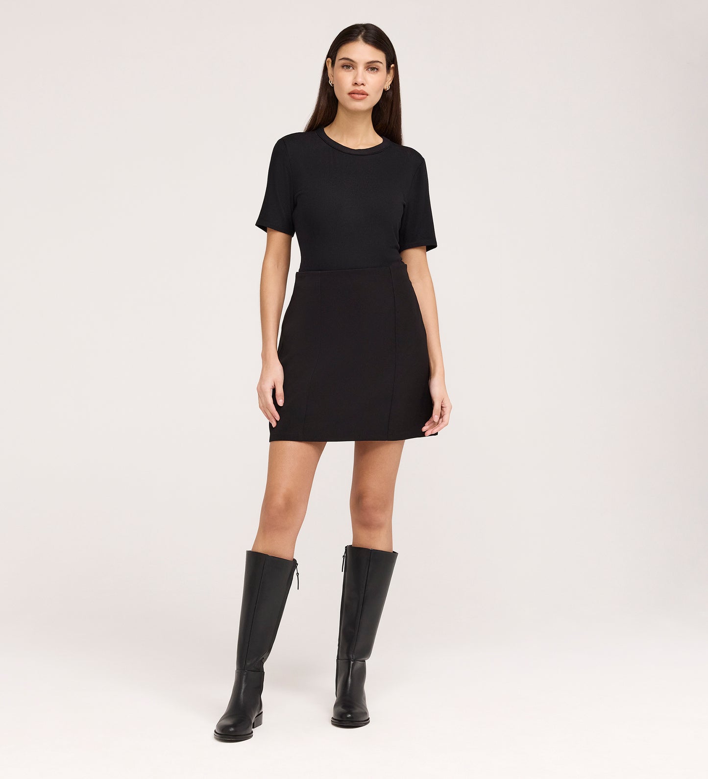 Kade Black A-line Mini Skirt