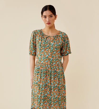 Camber Green Midi Dress             LENZINGâ„¢ ECOVEROâ„¢