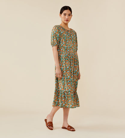 Camber Green Midi Dress             LENZINGâ„¢ ECOVEROâ„¢