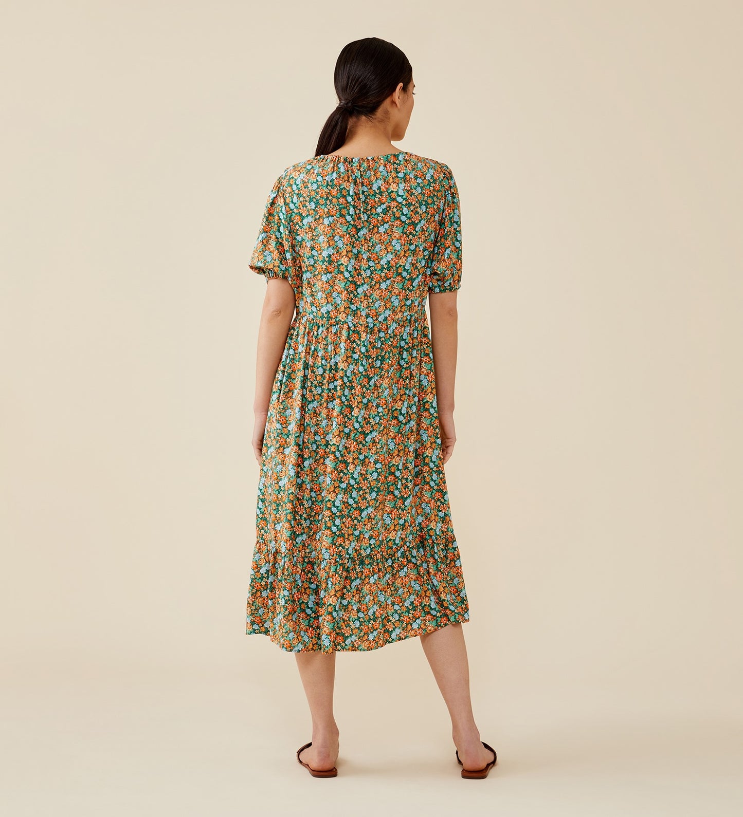 Camber Green Midi Dress             LENZINGâ„¢ ECOVEROâ„¢