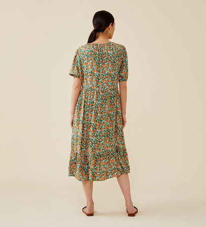 Camber Green Midi Dress             LENZINGâ„¢ ECOVEROâ„¢