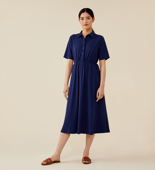 Finley Navy Midi Dress