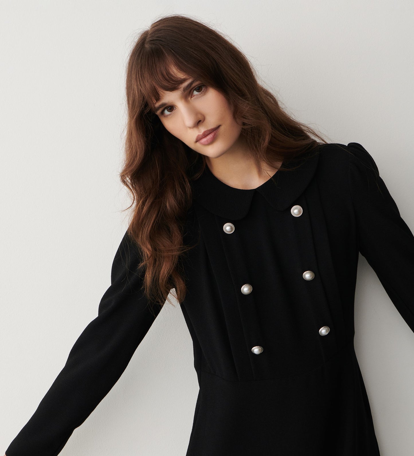 Jadey Black Knee Length Dress