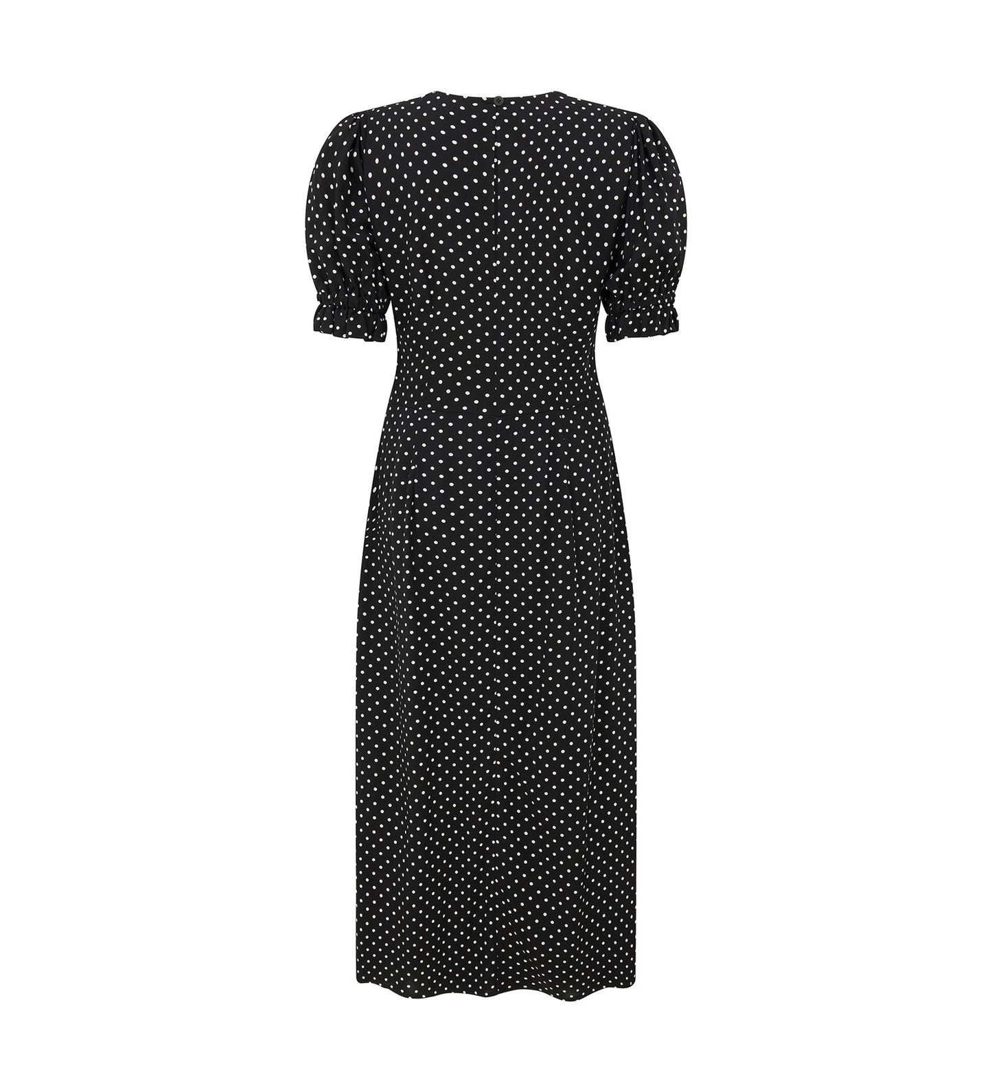Jaylen Black Spot Midi Dress                     LENZINGâ„¢ ECOVEROâ„¢